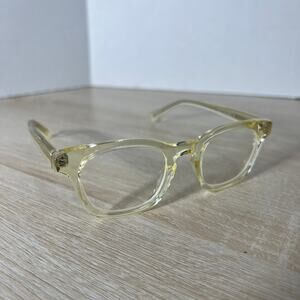 Kala Eyewear Allen Eyeglasses Clear W/ Yellow Tint Frames Handmade USA